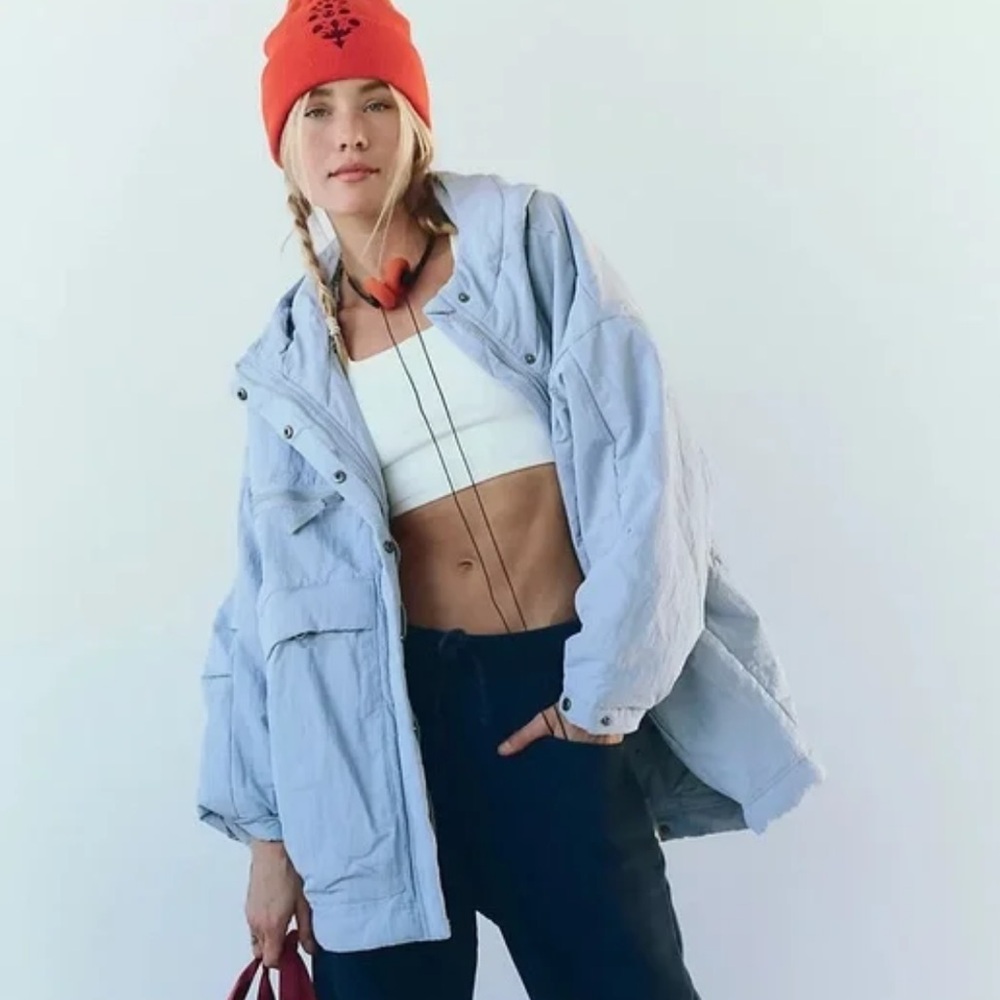 Free People Billie Light Blue/Purple Jacket